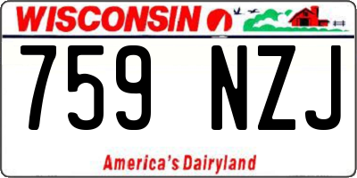 WI license plate 759NZJ