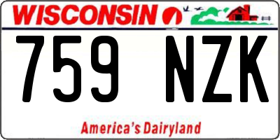 WI license plate 759NZK