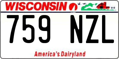 WI license plate 759NZL