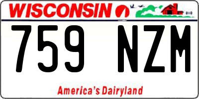 WI license plate 759NZM