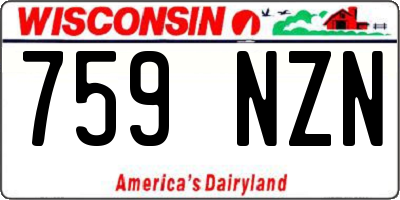 WI license plate 759NZN