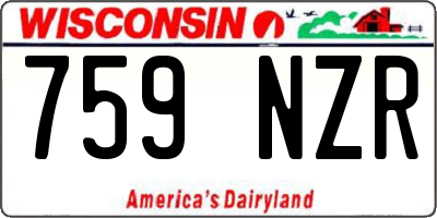 WI license plate 759NZR