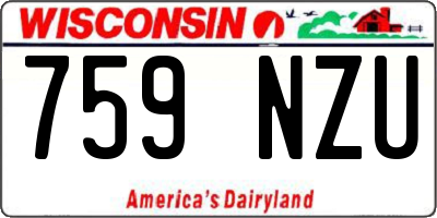 WI license plate 759NZU