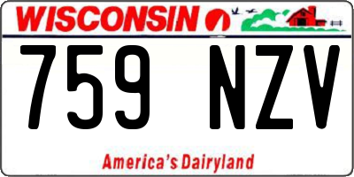 WI license plate 759NZV