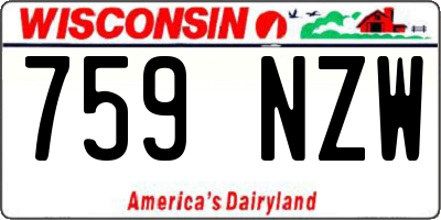 WI license plate 759NZW