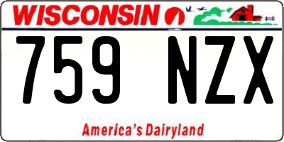 WI license plate 759NZX