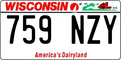 WI license plate 759NZY