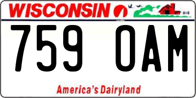 WI license plate 759OAM