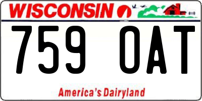 WI license plate 759OAT