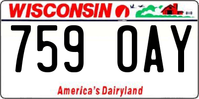 WI license plate 759OAY