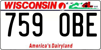 WI license plate 759OBE