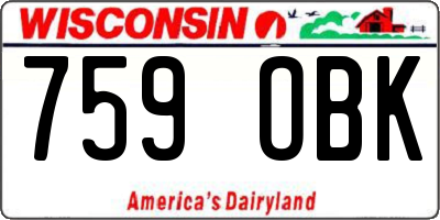 WI license plate 759OBK