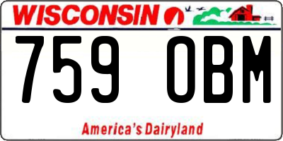 WI license plate 759OBM