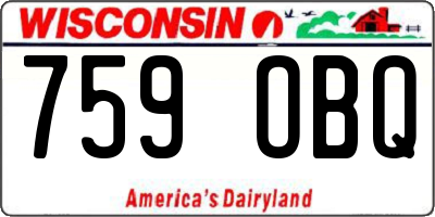 WI license plate 759OBQ
