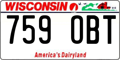 WI license plate 759OBT