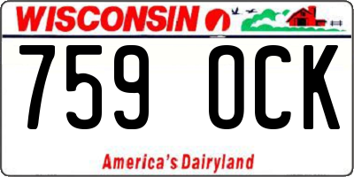 WI license plate 759OCK