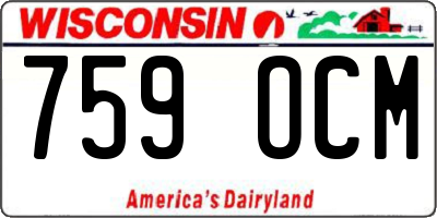 WI license plate 759OCM
