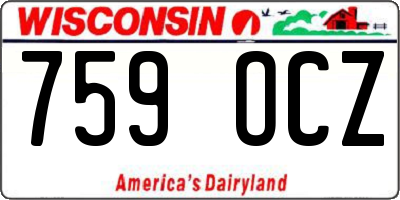 WI license plate 759OCZ