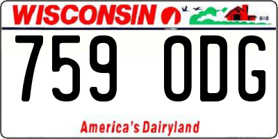 WI license plate 759ODG