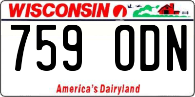 WI license plate 759ODN
