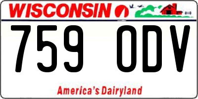 WI license plate 759ODV