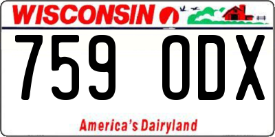 WI license plate 759ODX