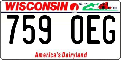 WI license plate 759OEG