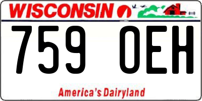 WI license plate 759OEH