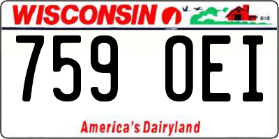 WI license plate 759OEI