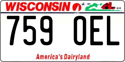 WI license plate 759OEL
