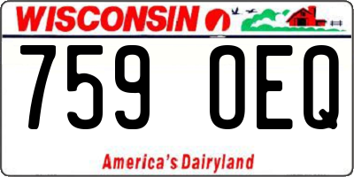 WI license plate 759OEQ