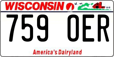 WI license plate 759OER