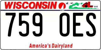 WI license plate 759OES