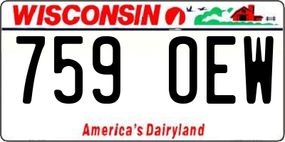 WI license plate 759OEW