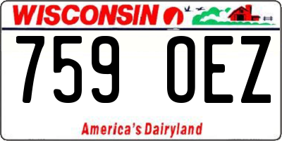 WI license plate 759OEZ