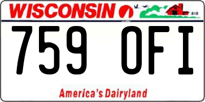 WI license plate 759OFI