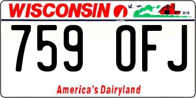 WI license plate 759OFJ