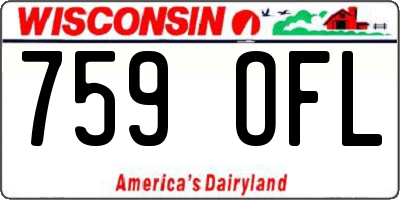 WI license plate 759OFL