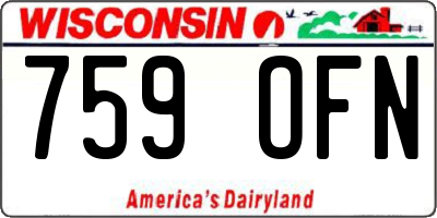 WI license plate 759OFN