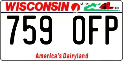 WI license plate 759OFP