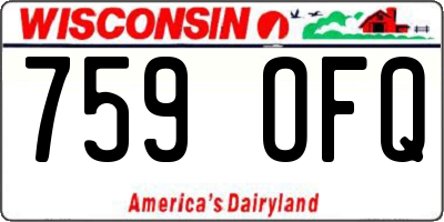 WI license plate 759OFQ
