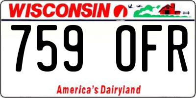 WI license plate 759OFR