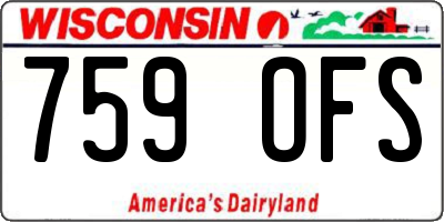 WI license plate 759OFS