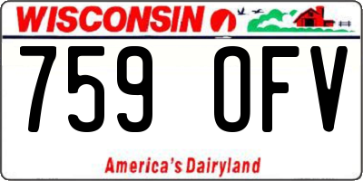 WI license plate 759OFV