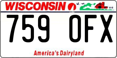 WI license plate 759OFX