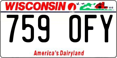 WI license plate 759OFY