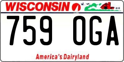 WI license plate 759OGA