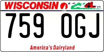 WI license plate 759OGJ