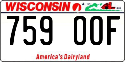 WI license plate 759OOF