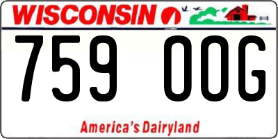 WI license plate 759OOG